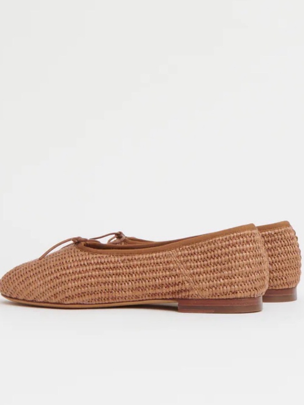 Mansur Gavriel Raffia Dream Ballerina Flats in CaramelRaffia - Picture 2 of 4